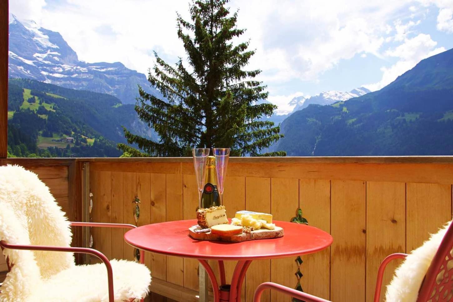 Holiday Flat #1, Chalet Aberot, Wengen, Switzerland Luaran gambar
