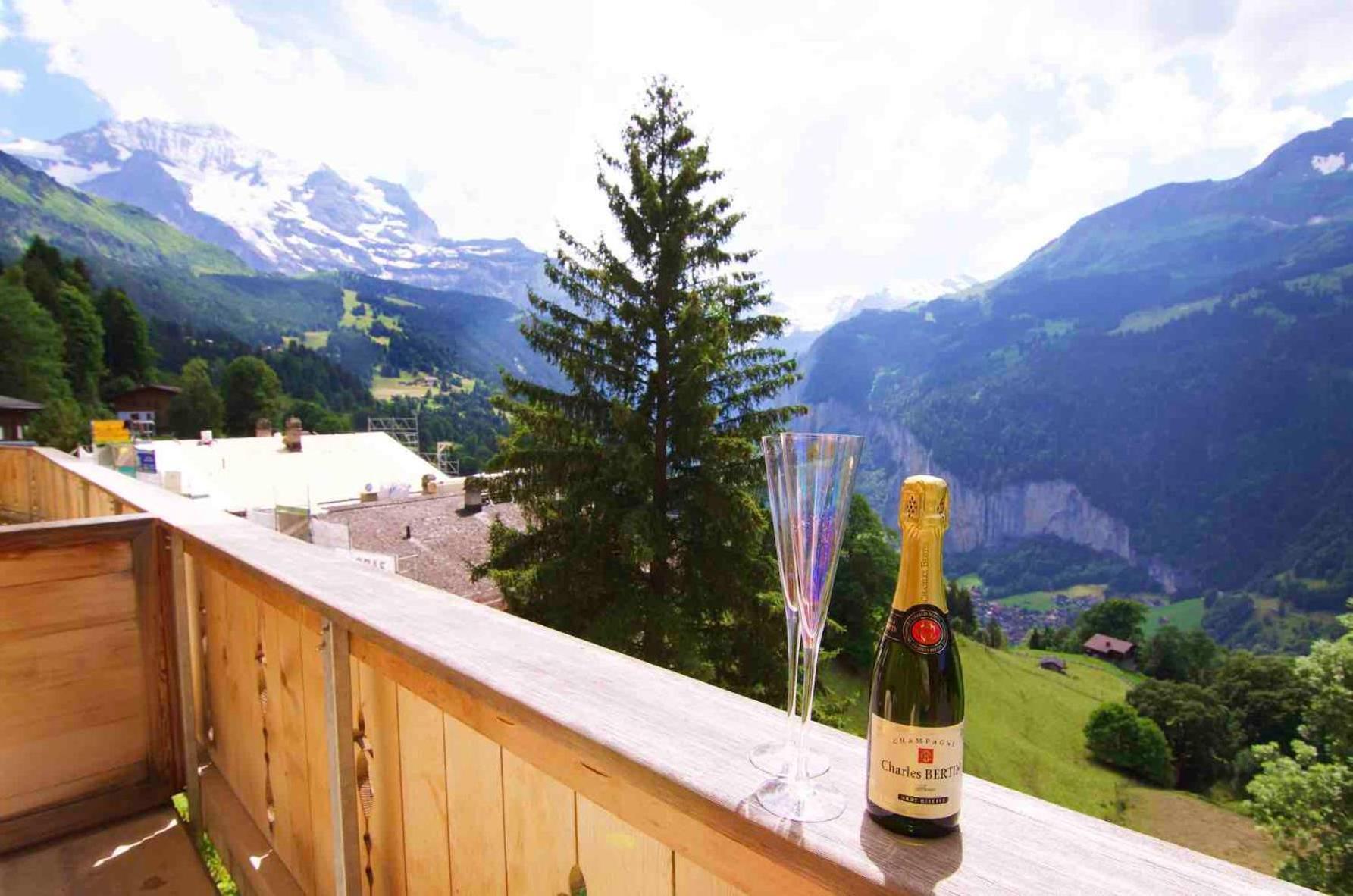 Holiday Flat #1, Chalet Aberot, Wengen, Switzerland Luaran gambar