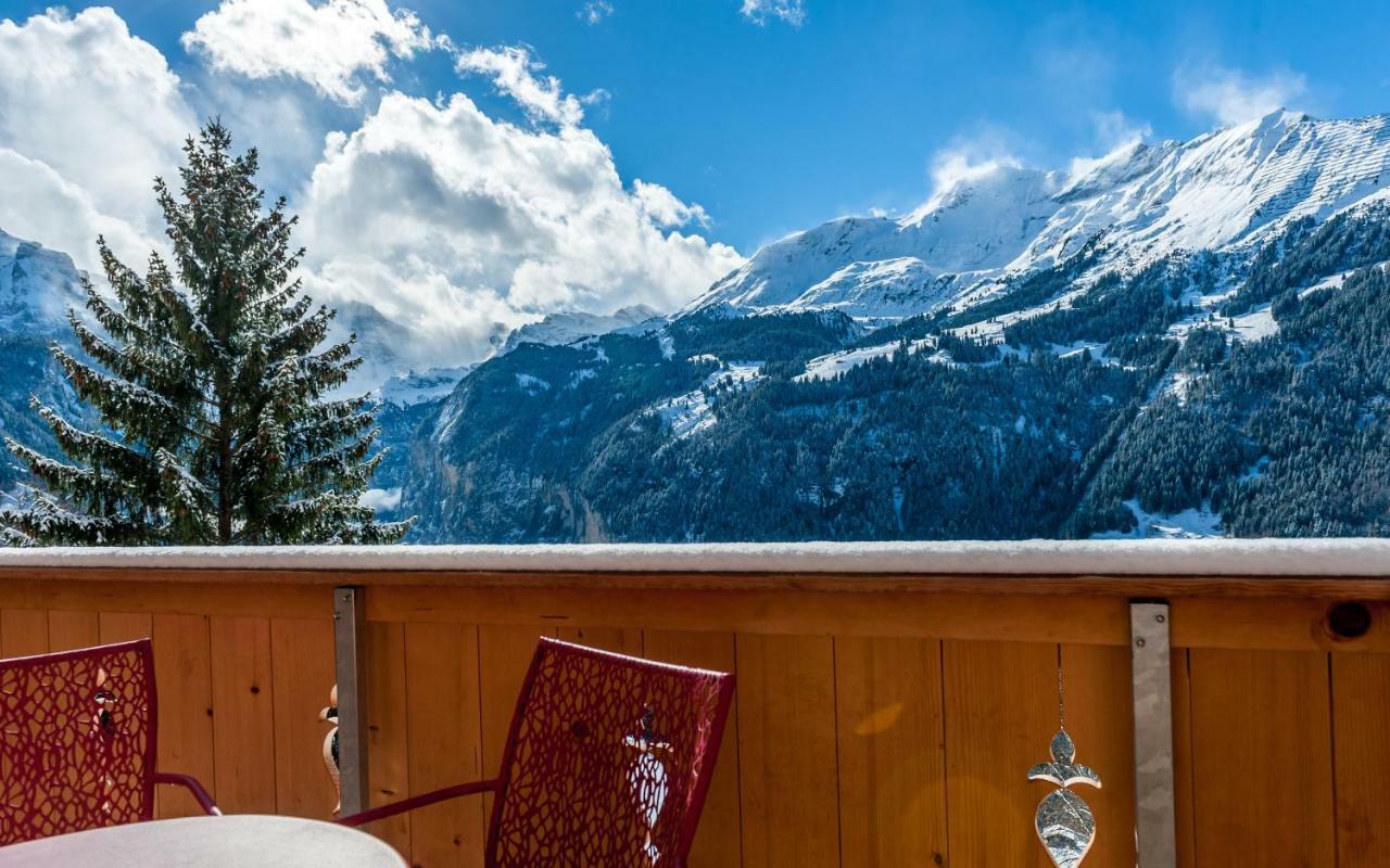 Holiday Flat #1, Chalet Aberot, Wengen, Switzerland Luaran gambar